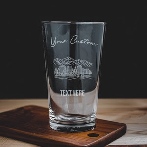 Colorado Springs Pint Glass, Craft Beer Glass, Home Bar Essentials, Drinkware Collection, Beer Lover Gift