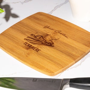 Old Train Station & Steam Locomotive Cutting Board, Kitchen Decor, Vintage Train, Gift for Train Lovers, Cooking Accessory