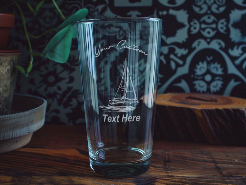 BottleShopEngraving Sailboat Pint Glass - Thumbnail 4