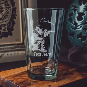 Airsoft Players Pint Glass, Tactical Beer Glass, Military Gift Idea, Shooter Enthusiast, Game Night Drinkware