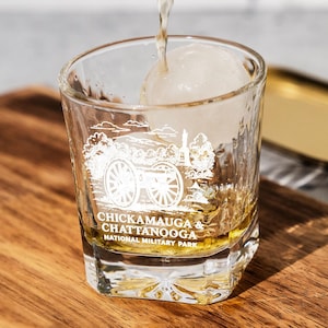 Chickamauga & Chattanooga National Military Park Whiskey Glass – Historic Battlefield Souvenir Gift
