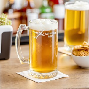 Airplane Beer Mug: Personalized Aviation Gift, Pilot, Flight Attendant