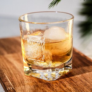 Letchworth State Park New York Whiskey Glass – Scenic Nature Landscape Engraved Rocks Waterfalls Forest Gift for Hikers