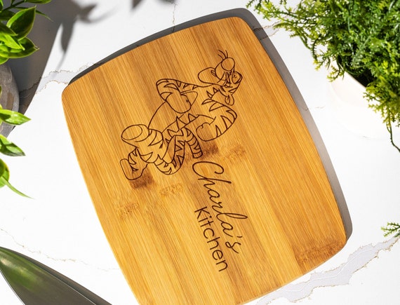 Custom Tigger Bamboo Cutting Board, Winnie the Pooh Kitchen Decor