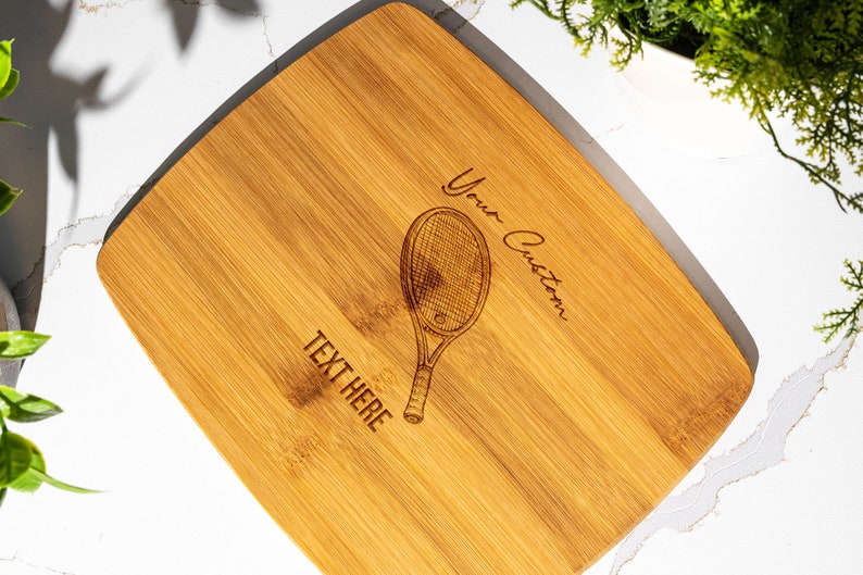 BottleShopEngraving Tennis Racket Cutting Board - Thumbnail 4