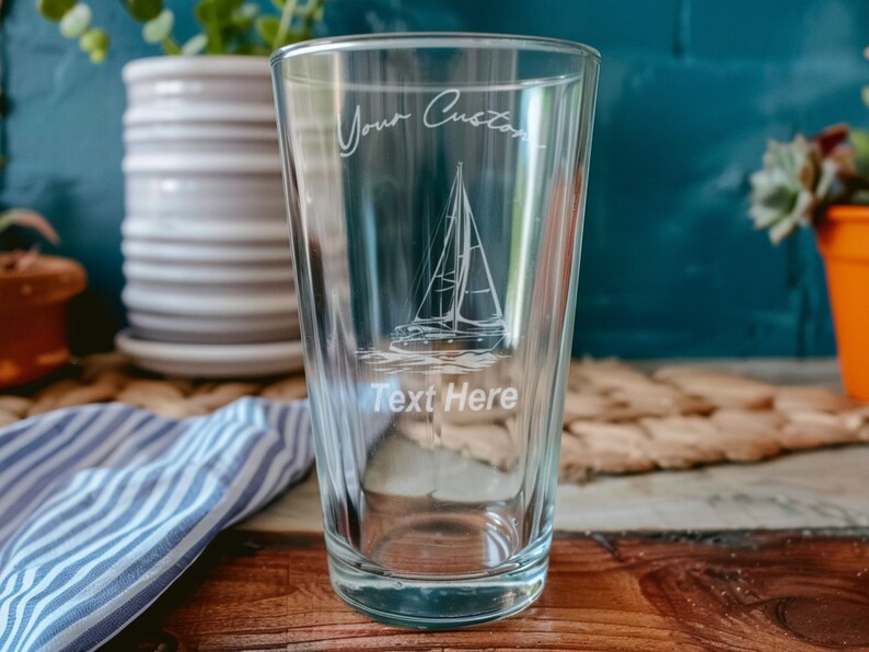 BottleShopEngraving Sailboat Pint Glass - Thumbnail 3