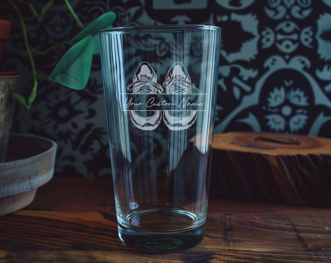 Marathon Running Shoes Pint Glass