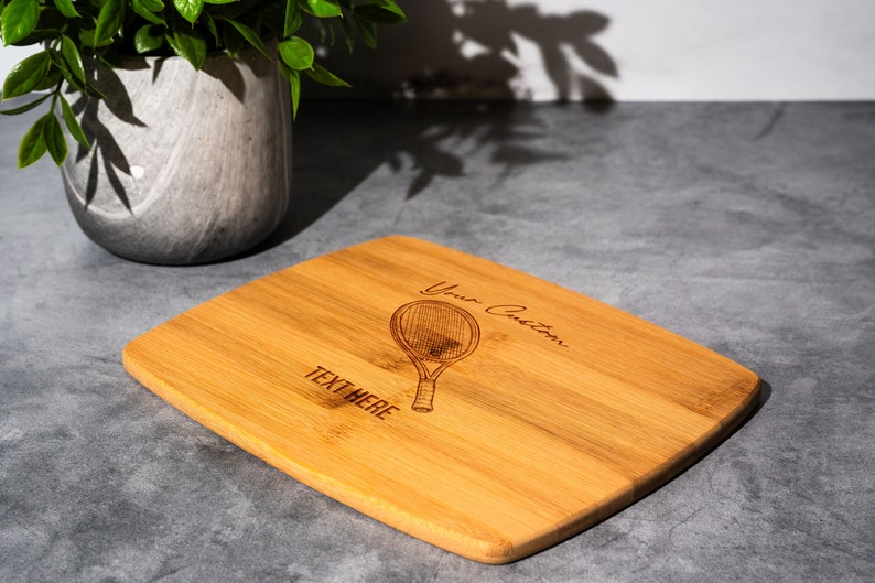 BottleShopEngraving Tennis Racket Cutting Board - Thumbnail 2