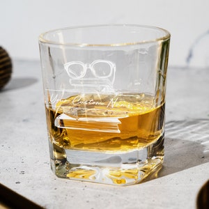 Bookworm Whiskey Glass: Custom Reading Lover Gift
