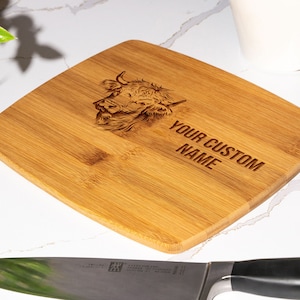 Belted Galloway Cattle Cutting Board, Kitchen Decor, Unique Gifts, Farmhouse Style, Wood Chopping Board