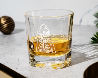 Gothic Skeleton Whiskey Glass: Spooky Skull Barware