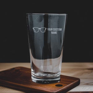 Personalized Pint Beer Glass: Laser Engraved Craft Glassware