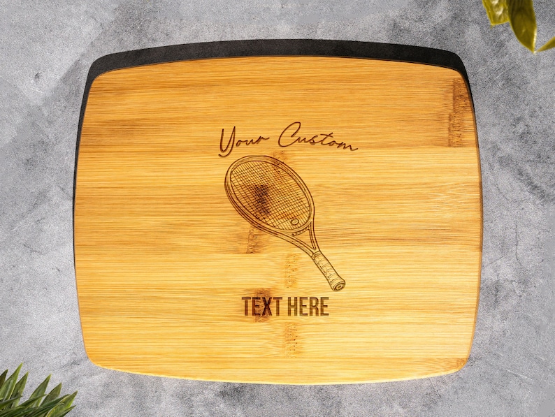 BottleShopEngraving Tennis Racket Cutting Board - Thumbnail 3