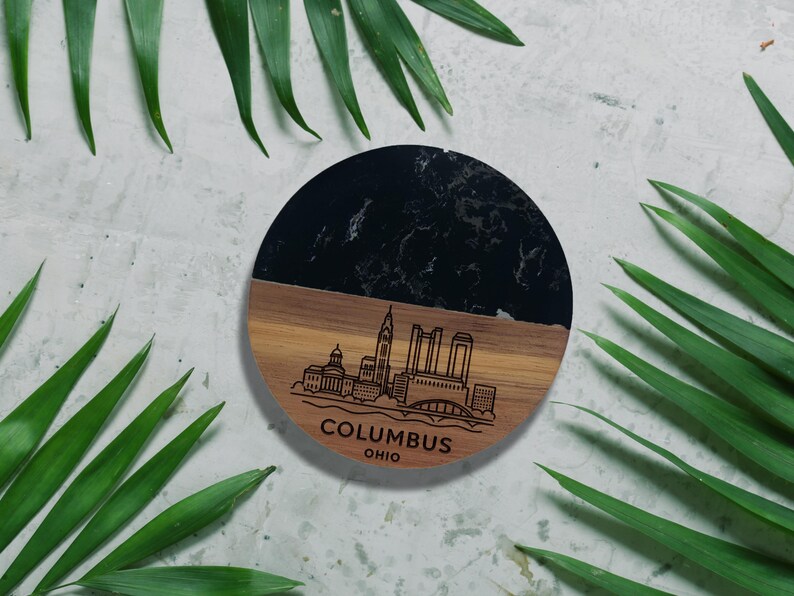 Columbus Ohio City Skyline Coaster