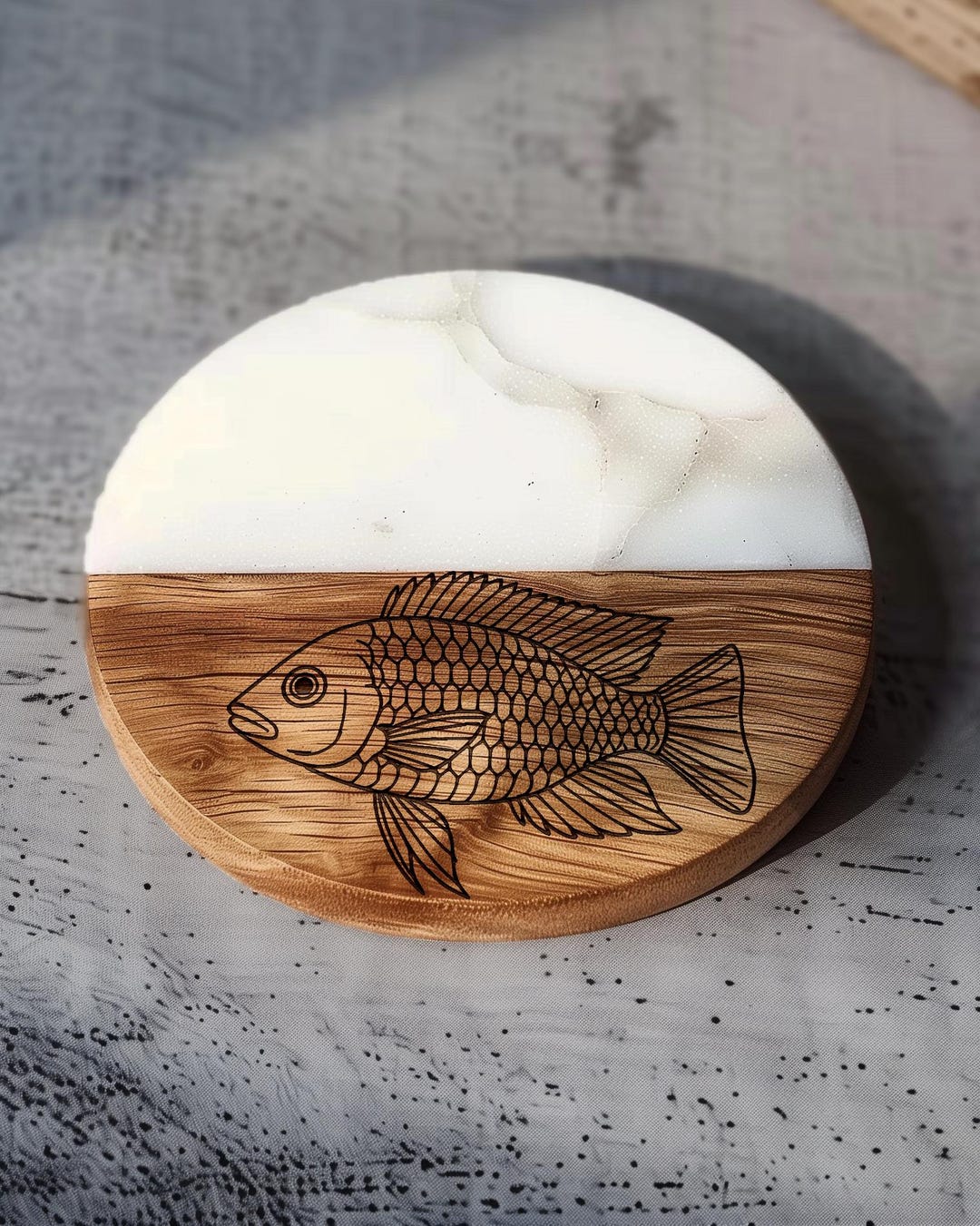 Peacock Cichlid Fish Coaster – Colorful Tropical Freshwater Aquarium ...