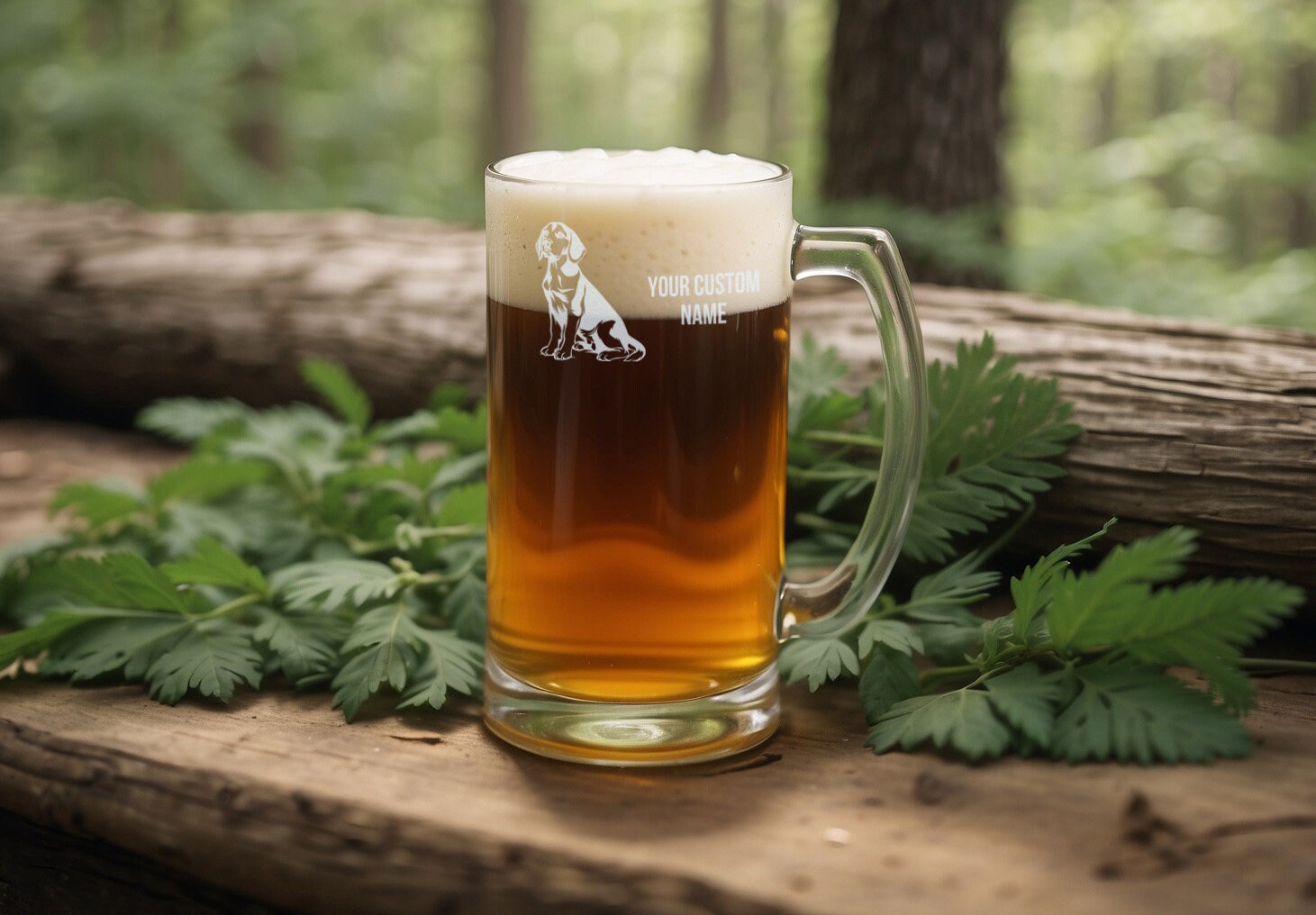 Beagle Beer Mug: Engraved Glass, Dog Lover Gift