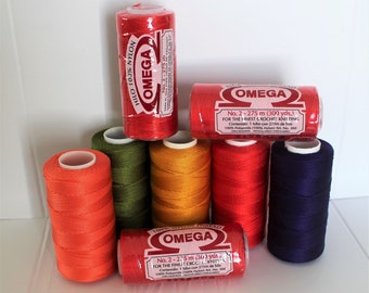 Nylon No. 2 - OMEGA / 100% Nylon String cord. / Crochet Thread.