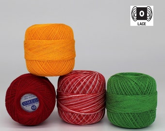 Crochet Thread Size 10 (30g) / Omega Crochet Thread / 100% Fine Mercerized Cotton yarn. Size 10 Crochet Cotton Thread.