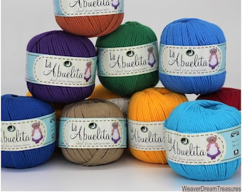 La Abuelita (50grs]) - Omega - 100% Non - Mercerized Cotton Yarn. Ideal for Amigurumi. Cotton Yarn.