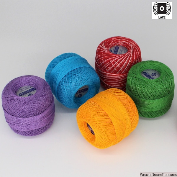 Crochet Thread Size 30 (30g) / Omega Crochet Thread / 100% Fine Mercerized Cotton yarn.