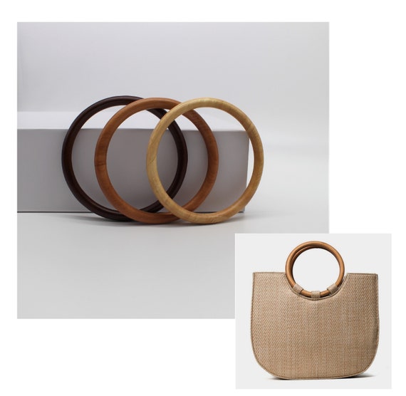 1 Pair Purse Handles, Wood Handles for Bags, Bag Making Supplies