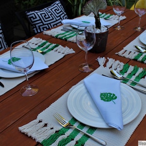 Handmade Cotton Placemats – Placemat set of 6.