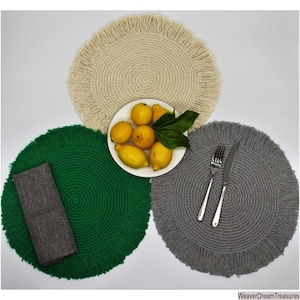 Handmade Round Cotton Placemats – Elegant and Unique Touch for Your Table