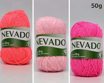 Nevado (50g) acrylic fiber yarn/ Soft texture yarn for knitting and crocheting.