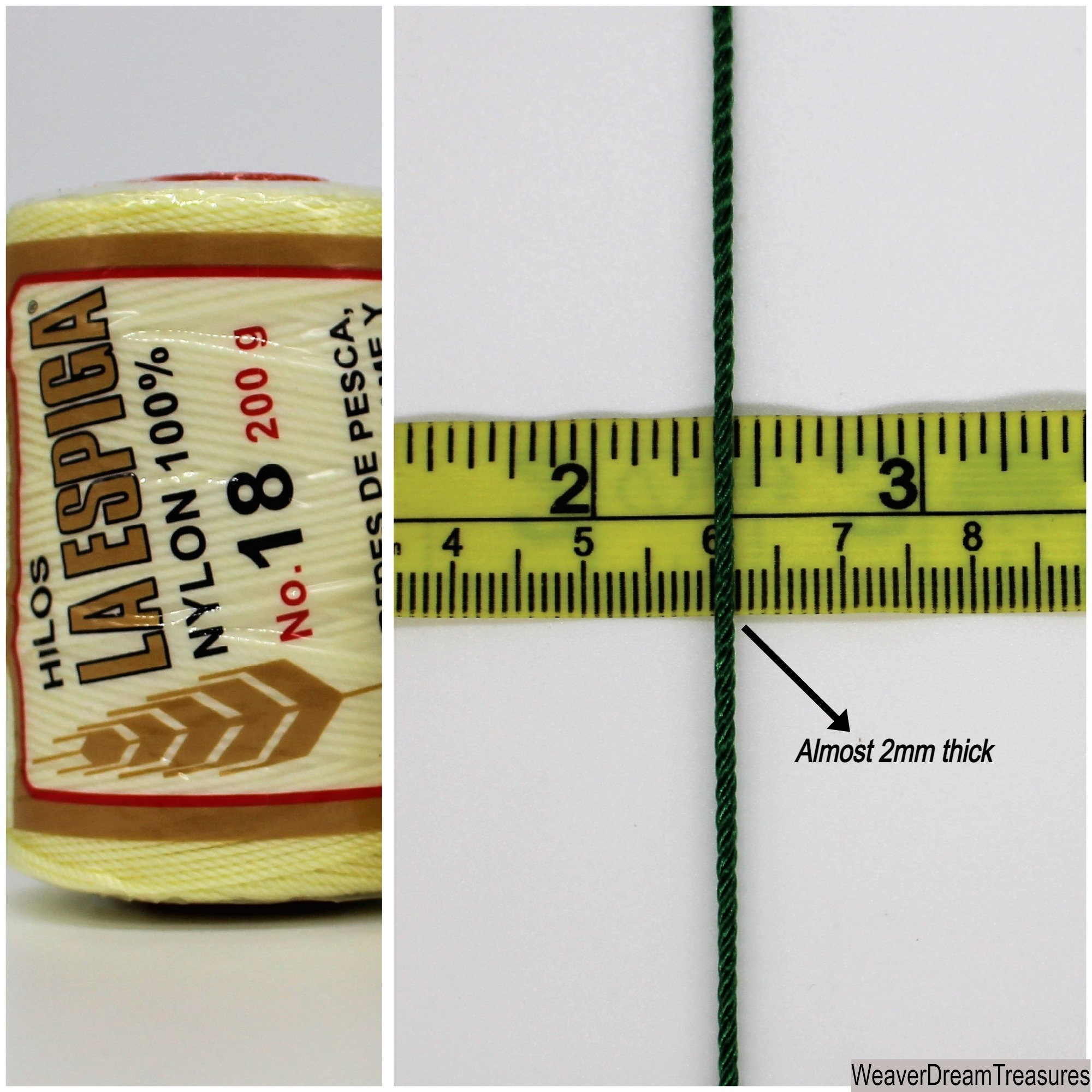 La Espiga No.18 - 100% Nylon Omega, Crochet Thread, Thread for