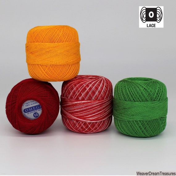 Crochet Thread Size 10 30g / Omega Crochet Thread / 100% Fine Mercerized  Cotton Yarn. 