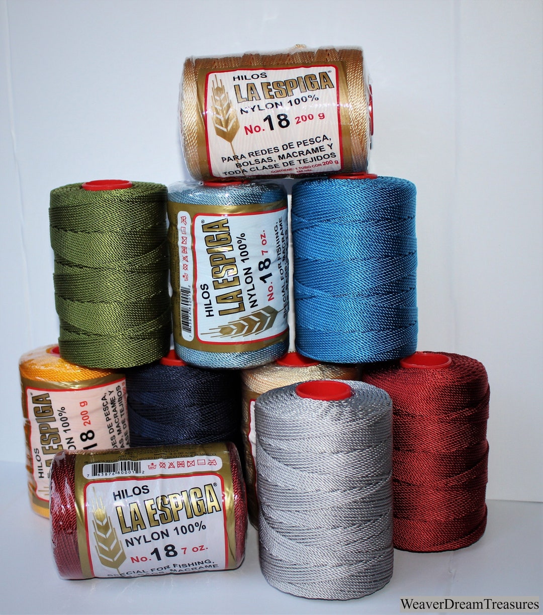 La Espiga No.18 100% Nylon Omega, Crochet Thread, Thread for
