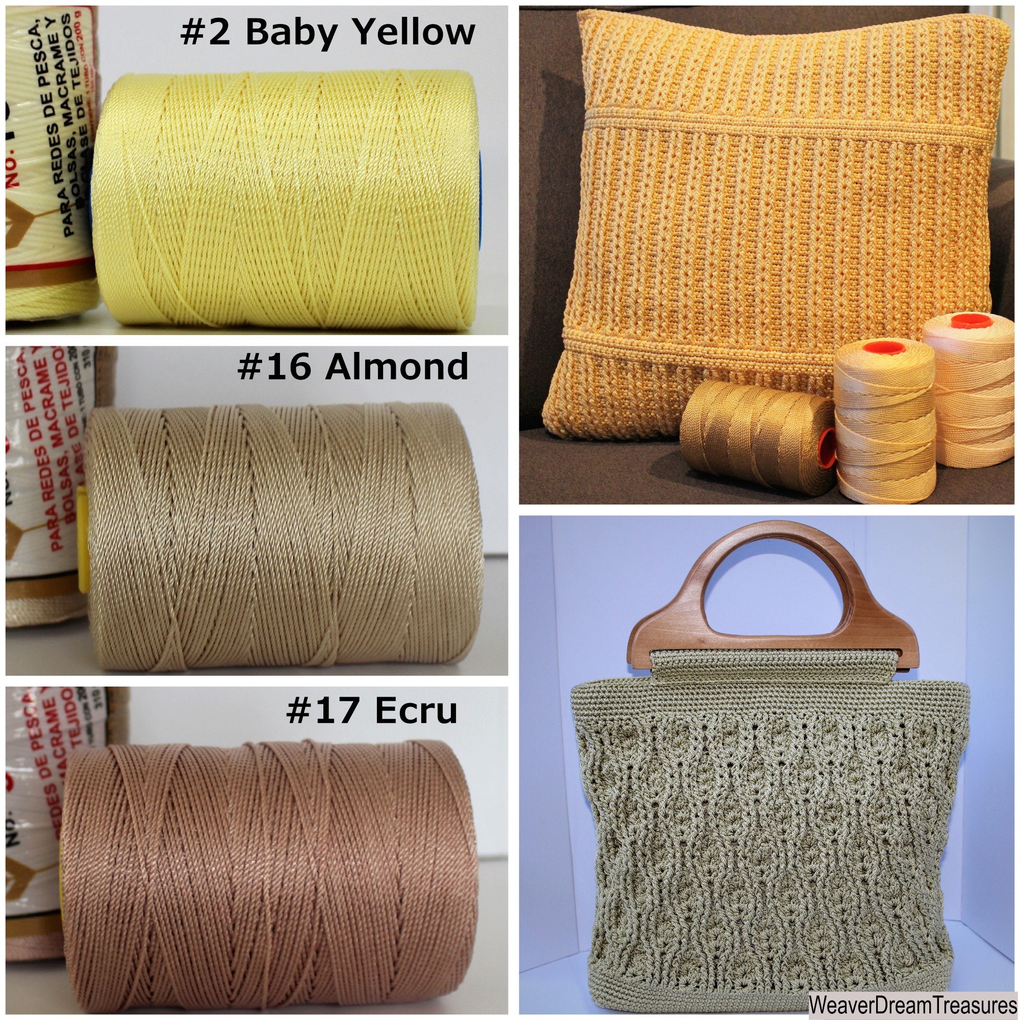 Espiga No.18-100% Nylon Omega String Cord for Knitting and Crochet - 06 Red