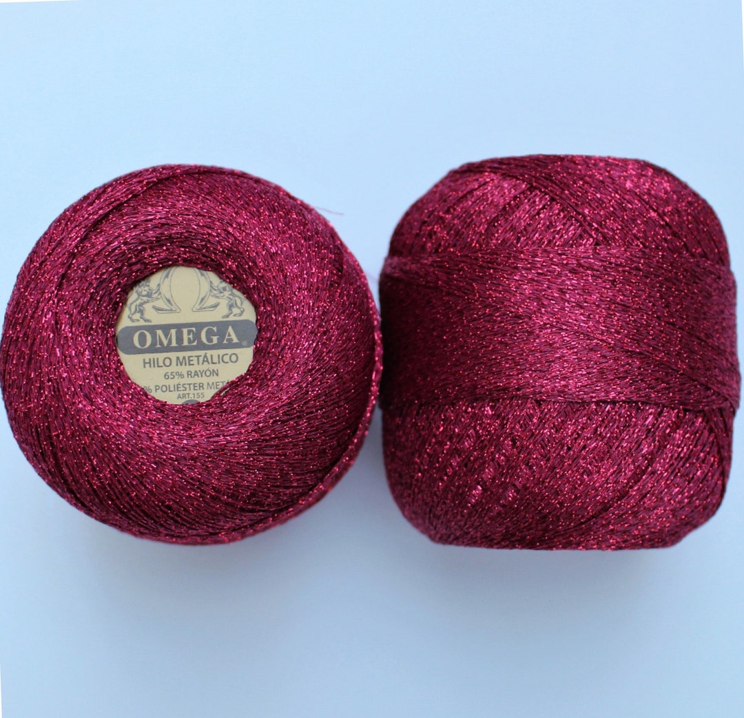 Metallic Crochet Thread 25grs/ Shiny Crochet Thread / Metallic Yarn. Etsy