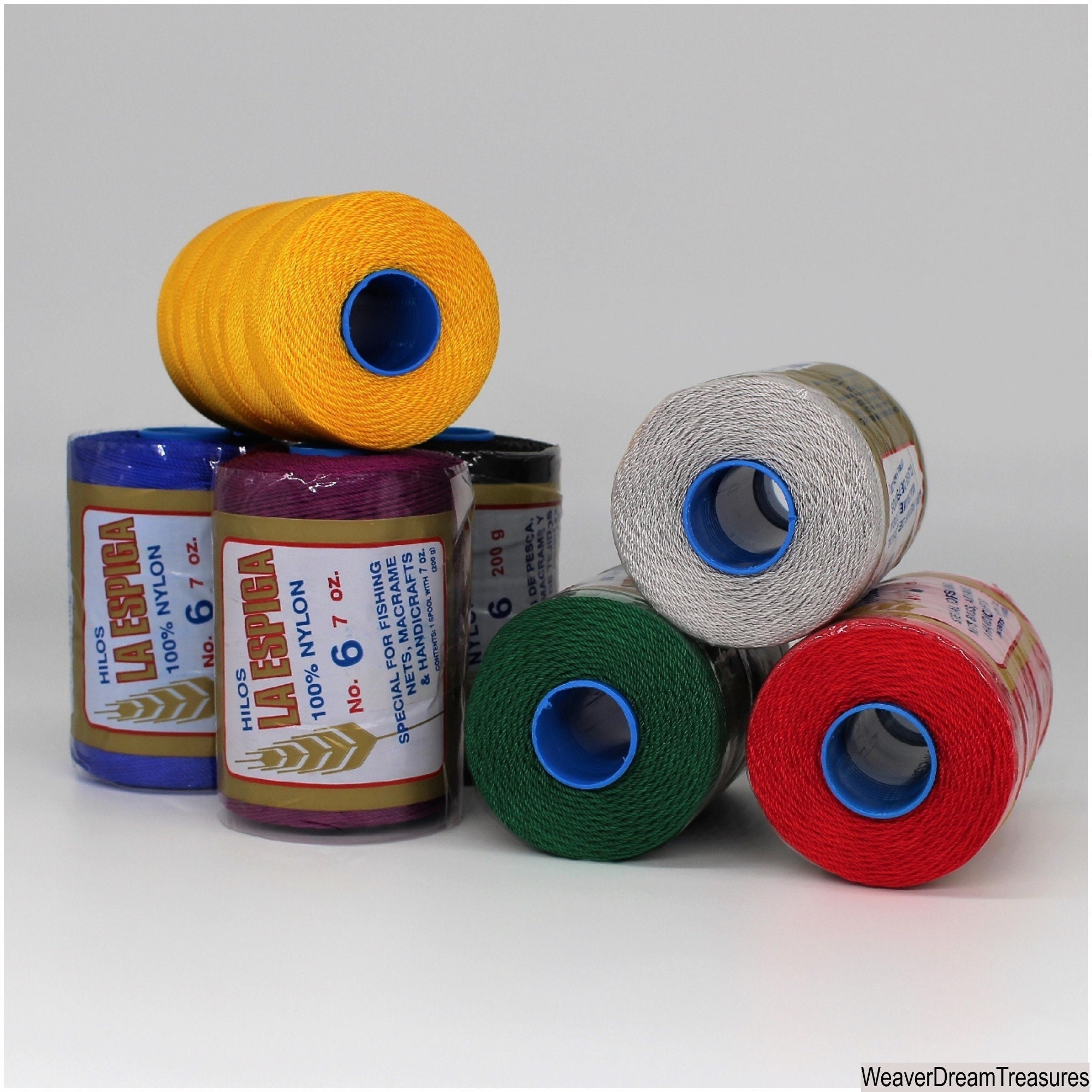 La Espiga No.18 100% Nylon Omega, Crochet Thread, Thread for Crafts, Nylon  for Knitting and Crochet, Nylon Thread, String Cord for Crochet 