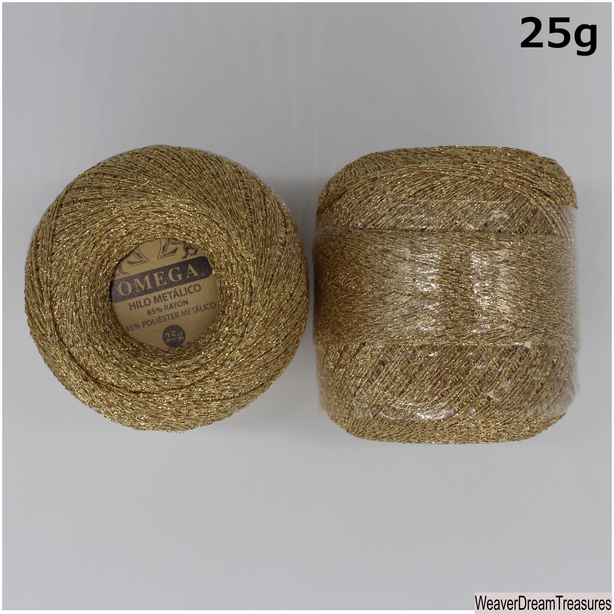 Metallic Crochet Thread (25grs)/ Shiny Crochet Thread / Metallic Yarn ...