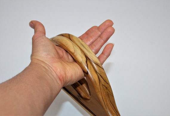 1 par de asas de bolso, asas de madera para bolsas, suministros para hacer  bolsas, material artesanal para la fabricación de bolsos, accesorios de  bolsos de bricolaje. B-1 -  España