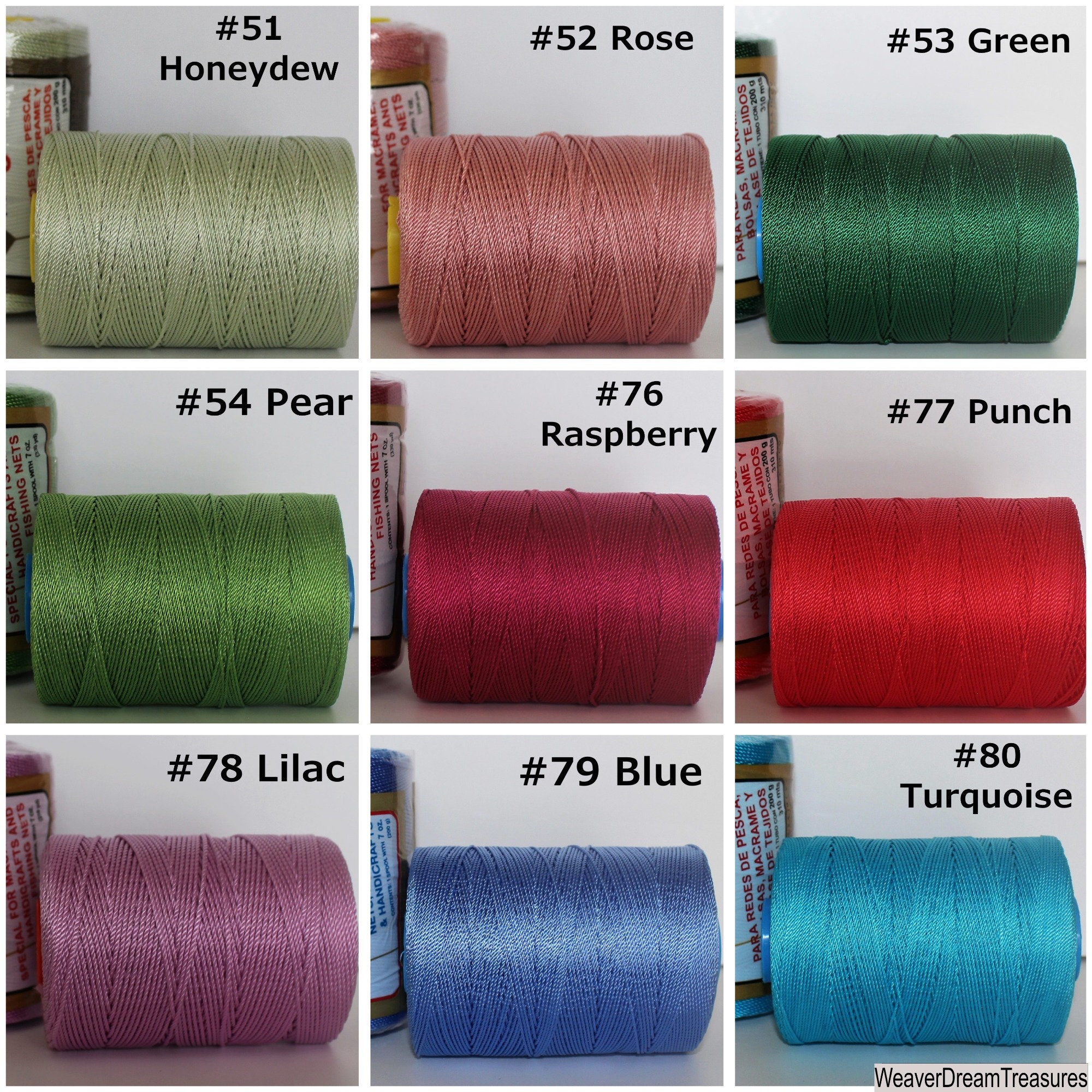 3 GREEN yarns Omega Nylon Crochet Thread Size 18 - La Espiga #18