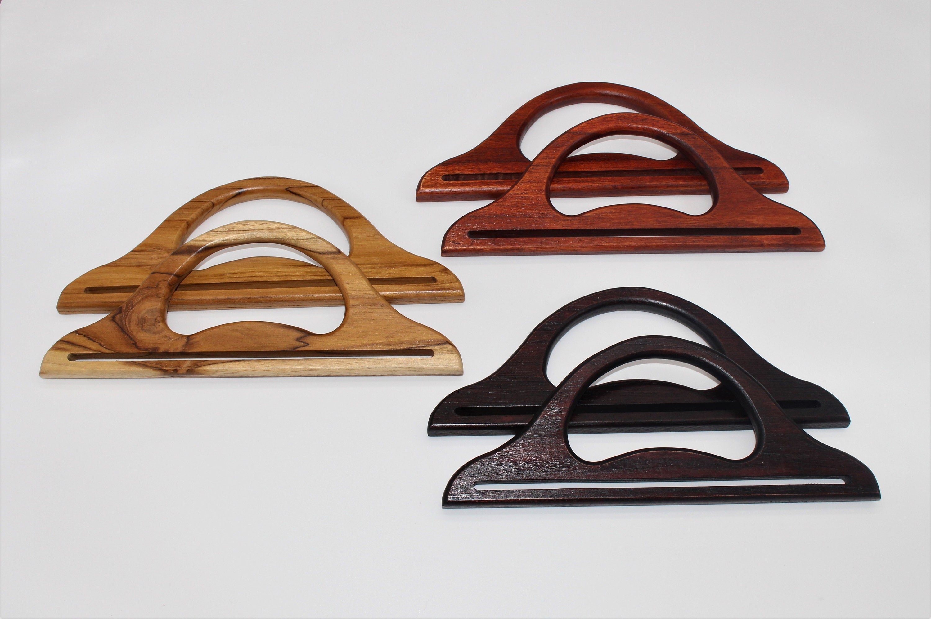 Un par de asas de madera de 25 cm para bolso, material artesanal para hacer  bolsos, MS-020 -  México