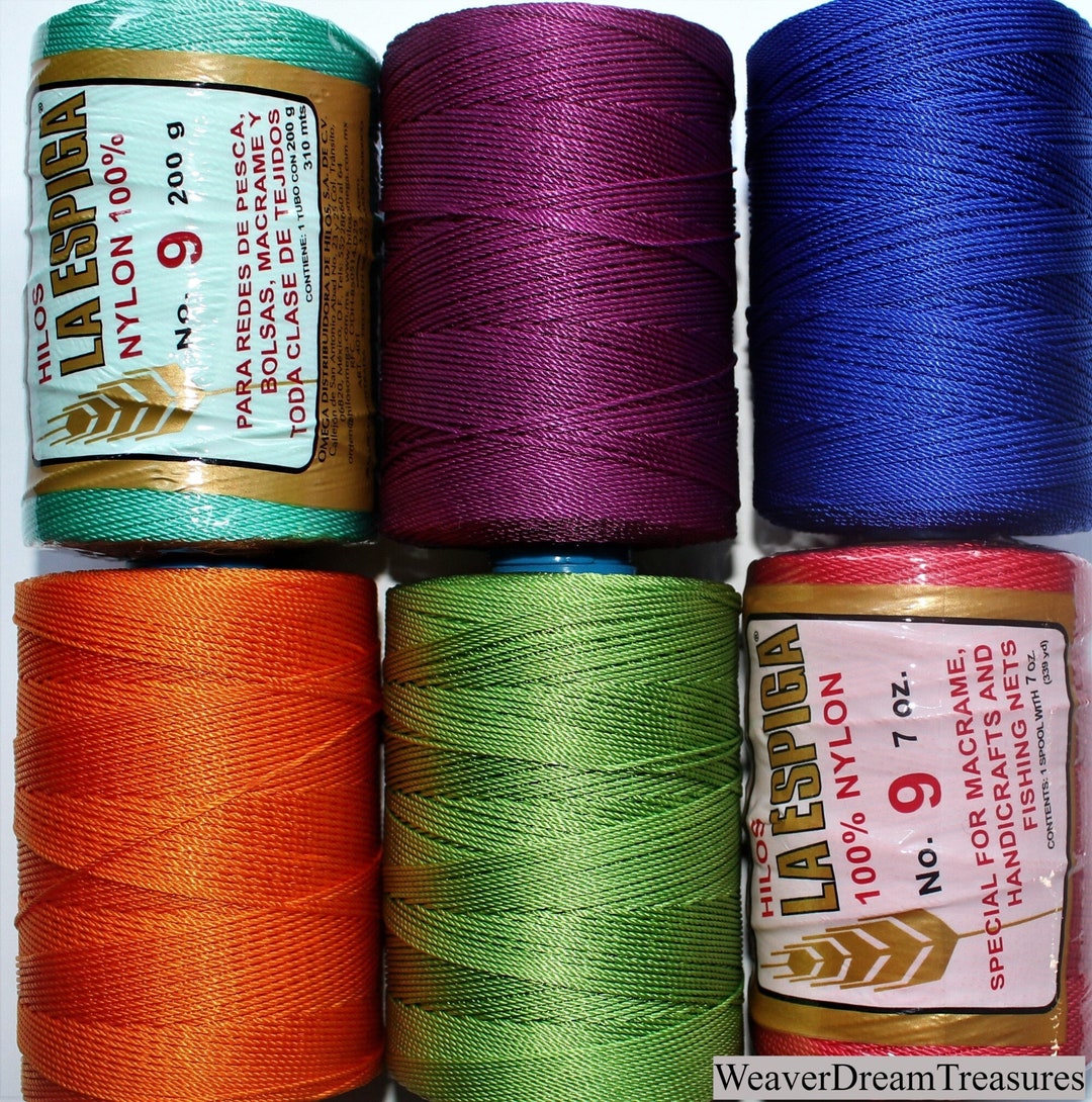 Buy La Espiga No.9 100% Nylon Omega, Crochet Thread, Thread for Crafts,  Nylon for Knitting and Crochet, Nylon Thread, String Cord for Crochet.  Online in India 