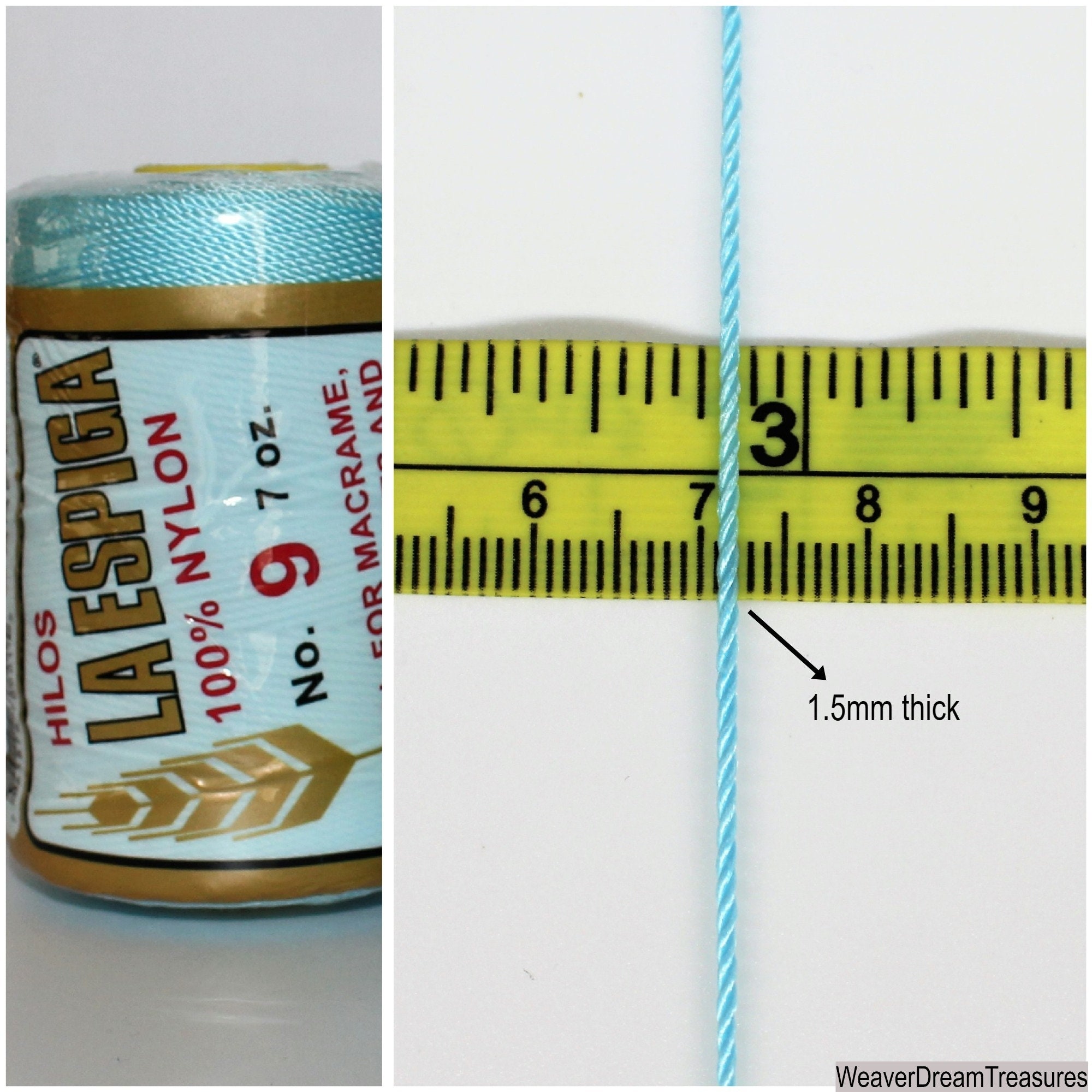 La Espiga No.9 100% Nylon Omega, Crochet Thread, Thread for Crafts