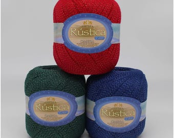 RUSTICA ECLAT (153grs) by Omega. Fine cotton yarn for crocheting and knitting. Crochet thread.