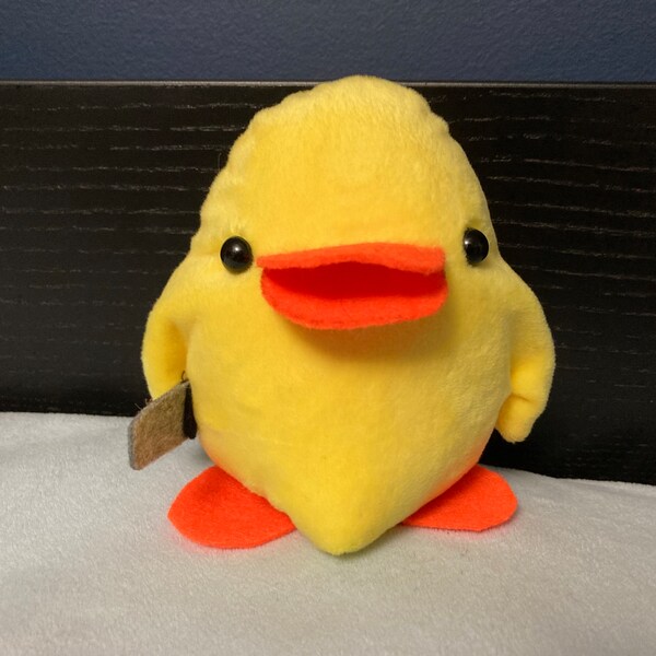Crochet Duck Plush With Knife Etsy