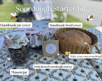 Sourdough Starter Kit- make your own sourdough at home, step by step sourdough, bread making, sourdough starter, dehydrated starter