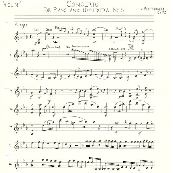 Custom Handwritten Sheet Music