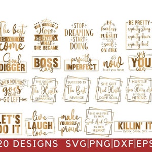 Inspirational Quotes SVG Bundle, Motivational Quotes Svg Bundle, Inspirational Svg, Motivational Svg, Boss Babe Svg Bundle, Cut File Cricut