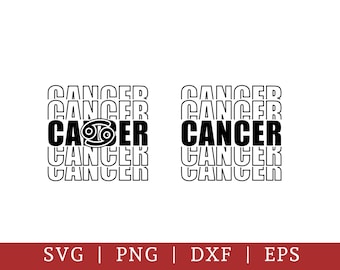 Cancer Zodiac SVG: Birthday Astrology Designs (Digital Download)
