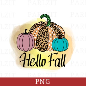 Hola Otoño PNG eps svg dxf Diseño temporada otoño cartel camisa taza
