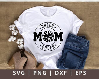 Cheer Mom Svg, Cheer Life Svg, Cheerleader Mom Svg, Cheerleader Mama Svg ontwerpen, Mom Life Svg Cut-bestand voor Cricut, silhouet Png Dxf Eps