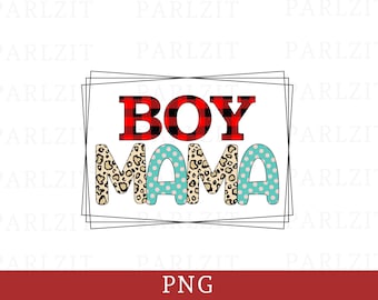 Junge Mama Sublimationsdesign: Mutter des Jungen PNG (Digitaler Download)