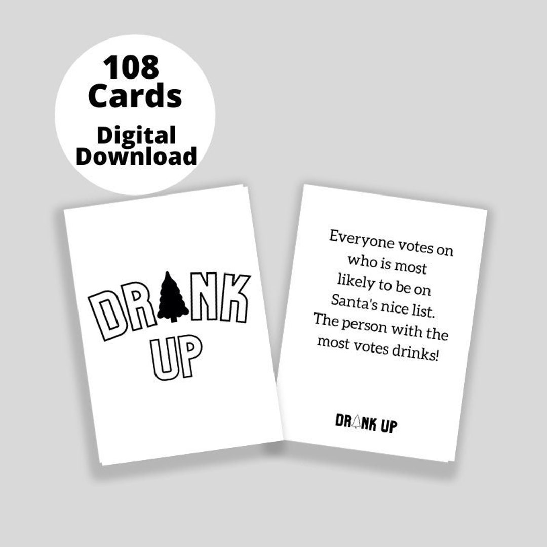 Christmas Drinking Game Drinking Games for Adults Drinking Etsy